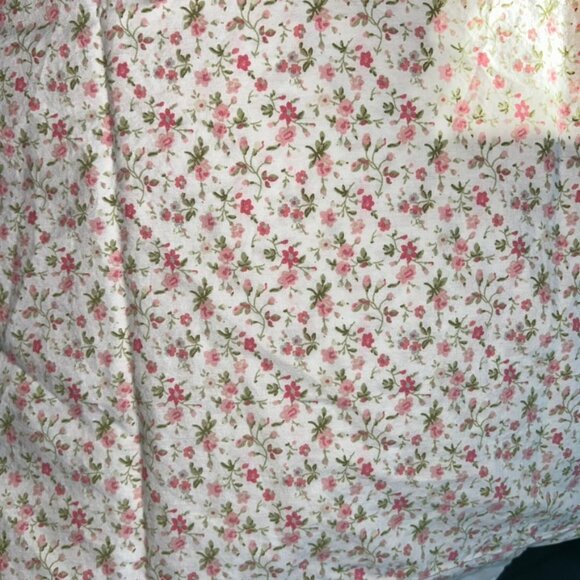 Laura Ashley pink green liberty floral cotton twin fitted sheet pillow case - Picture 4 of 5